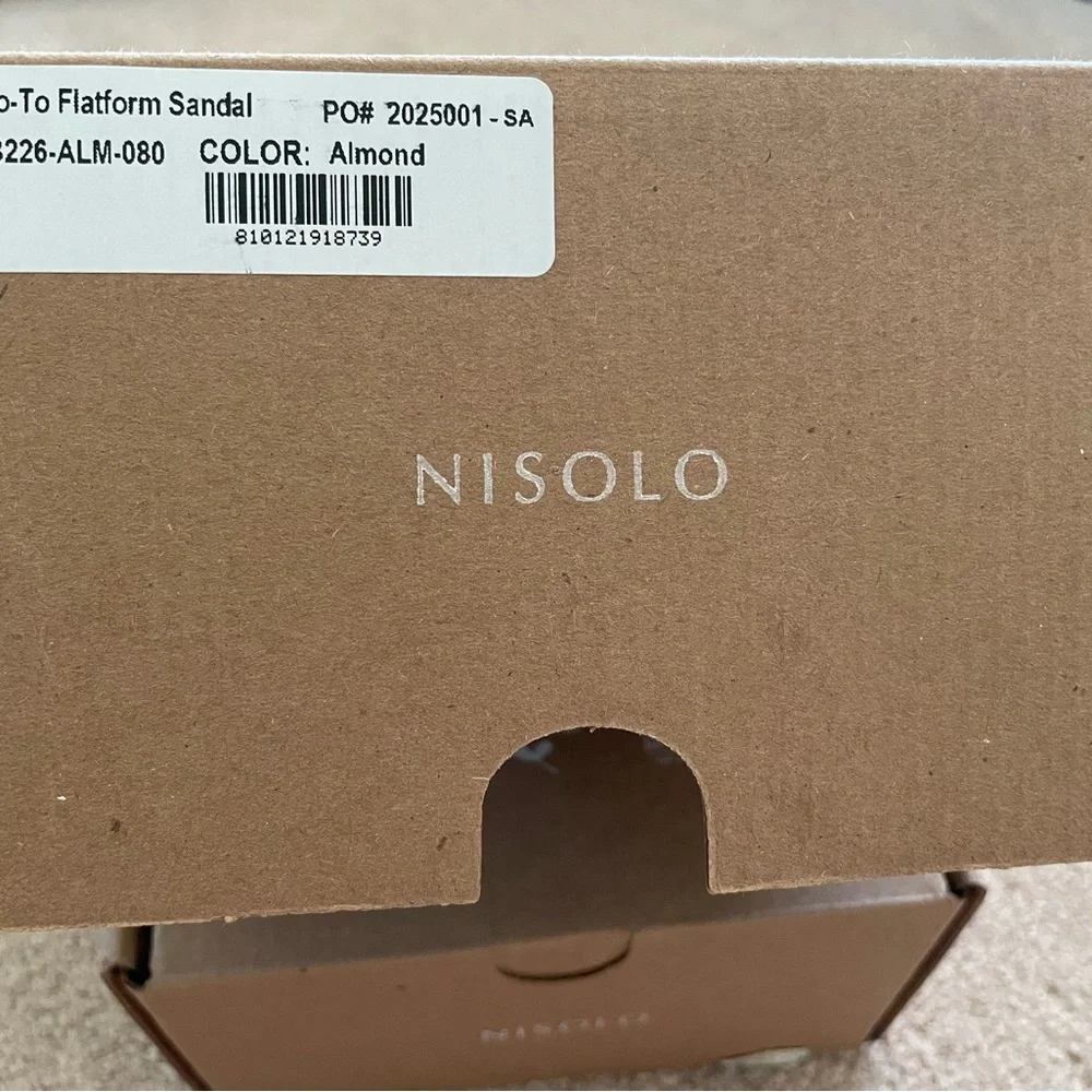 Nisolo NIB Women's Tan Flatform Sandals - Picture 4 of 5